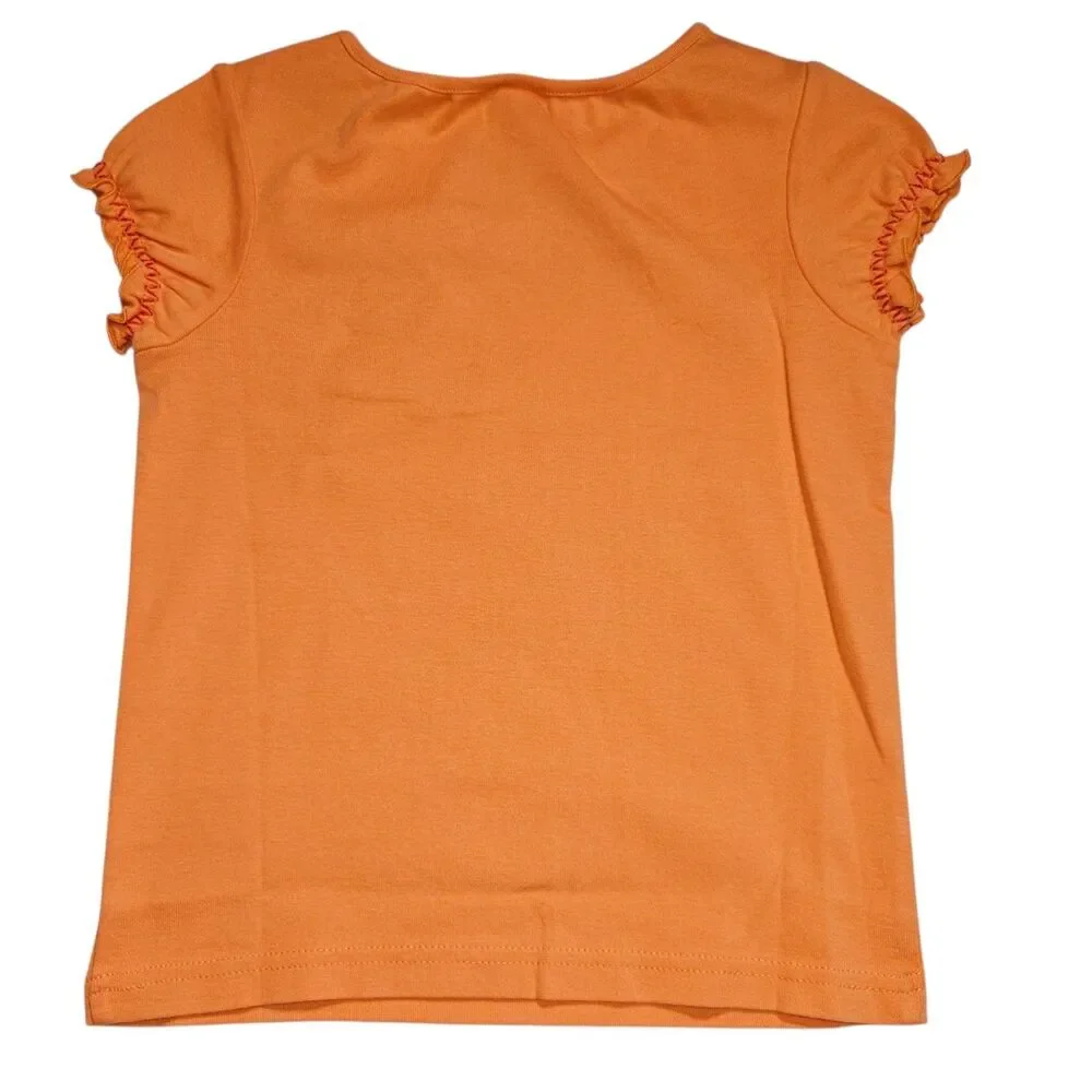 Vintage Gymboree Top Girls Size 5 Orange Fiesta Del Sol Short Sleeved T Shirt